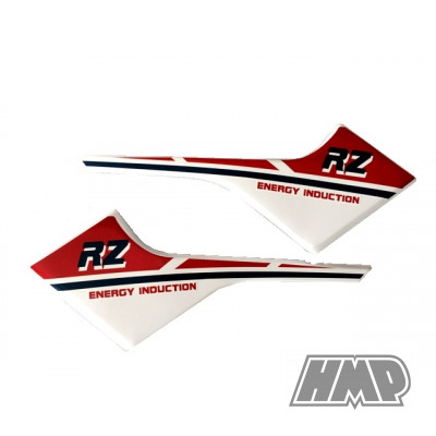 Tampas laterais YAMAHA RZ 50 branco com autocolante - HP